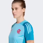 Camisa Flamengo Treino Azul Claro - 2025/26 Feminina - Imagem 4