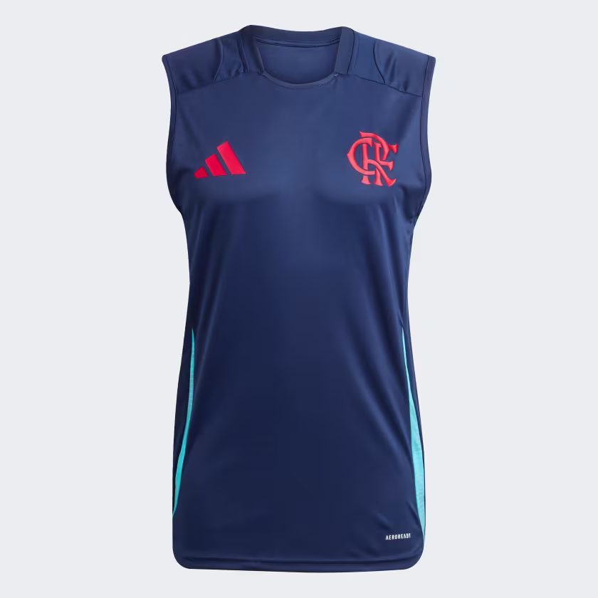 Camisa_Treino_Sem_Mangas_CR_Flamengo_Tiro_24_Azul_JI9823_01_laydown Camisa Regata Flamengo Treino Azul Escuro - 2024/25 - Imagem 1