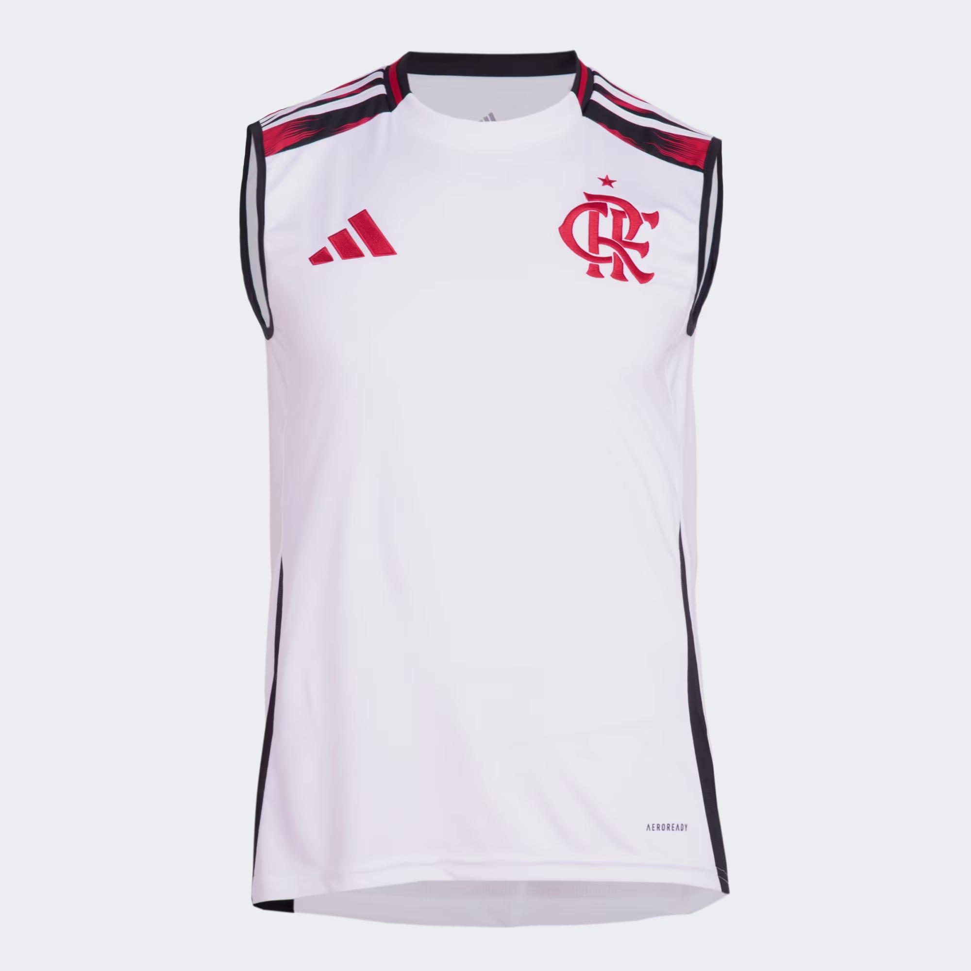 Camisa_II_Sem_Mangas_CR_Flamengo_25_Branco_IV6040_01_laydown Camisa Regata Flamengo 2 - 2025/26 - Imagem 1