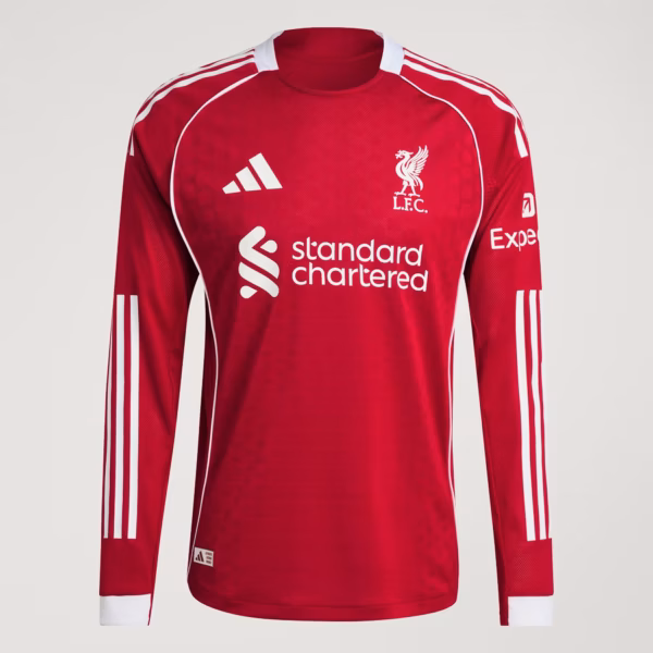 Camisa Liverpool I – 2025/26 Manga Longa