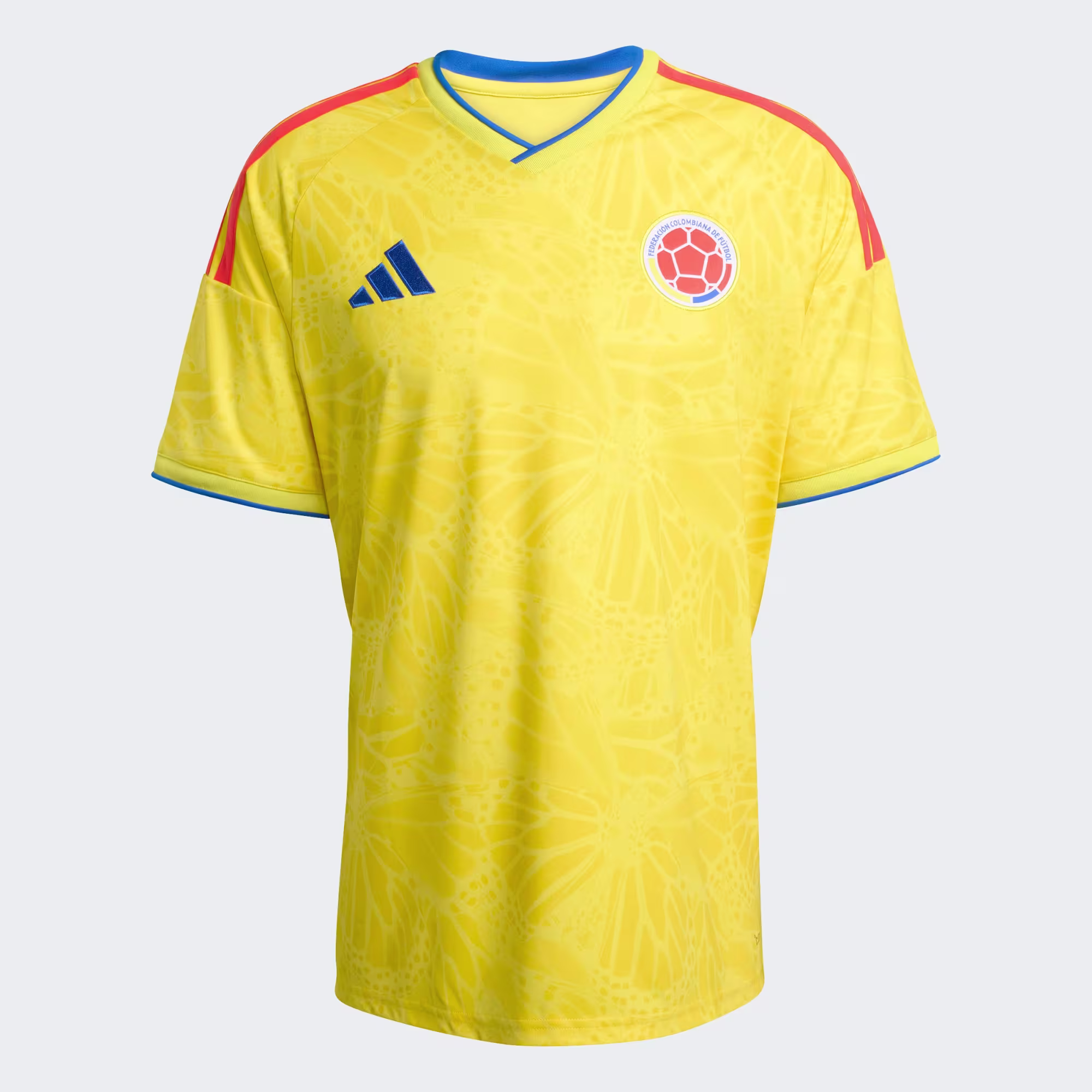 Camiseta_Local_Seleccion_Colombia_26_Amarillo_JL6972_01_laydown Camisa Colômbia I – 2026 - Imagem 1