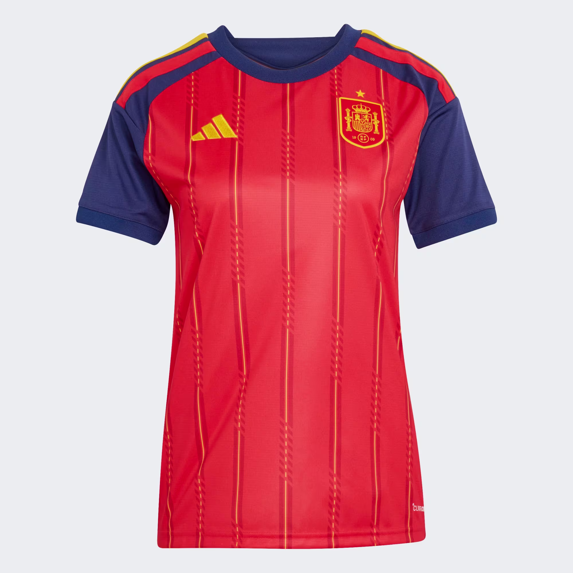 Camiseta_Spain_26_Home_Replica_Rojo_JZ5756_01_laydown Camisa Espanha I - 2026 Feminina - Imagem 1