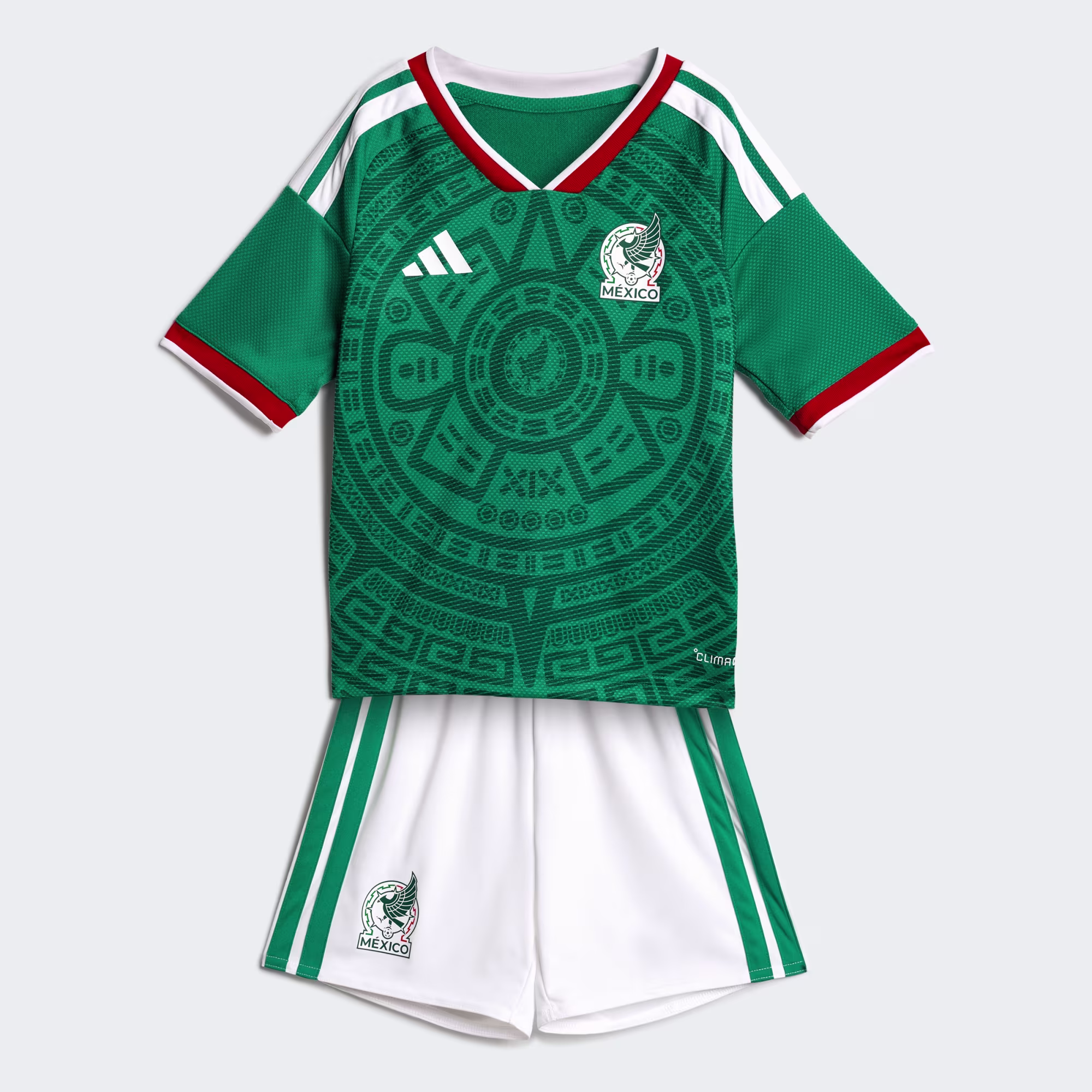 Mexico_26_Home_Kids_Set_Green_KA6069_01_laydown Kit Infantil México I - 2026 - Imagem 1