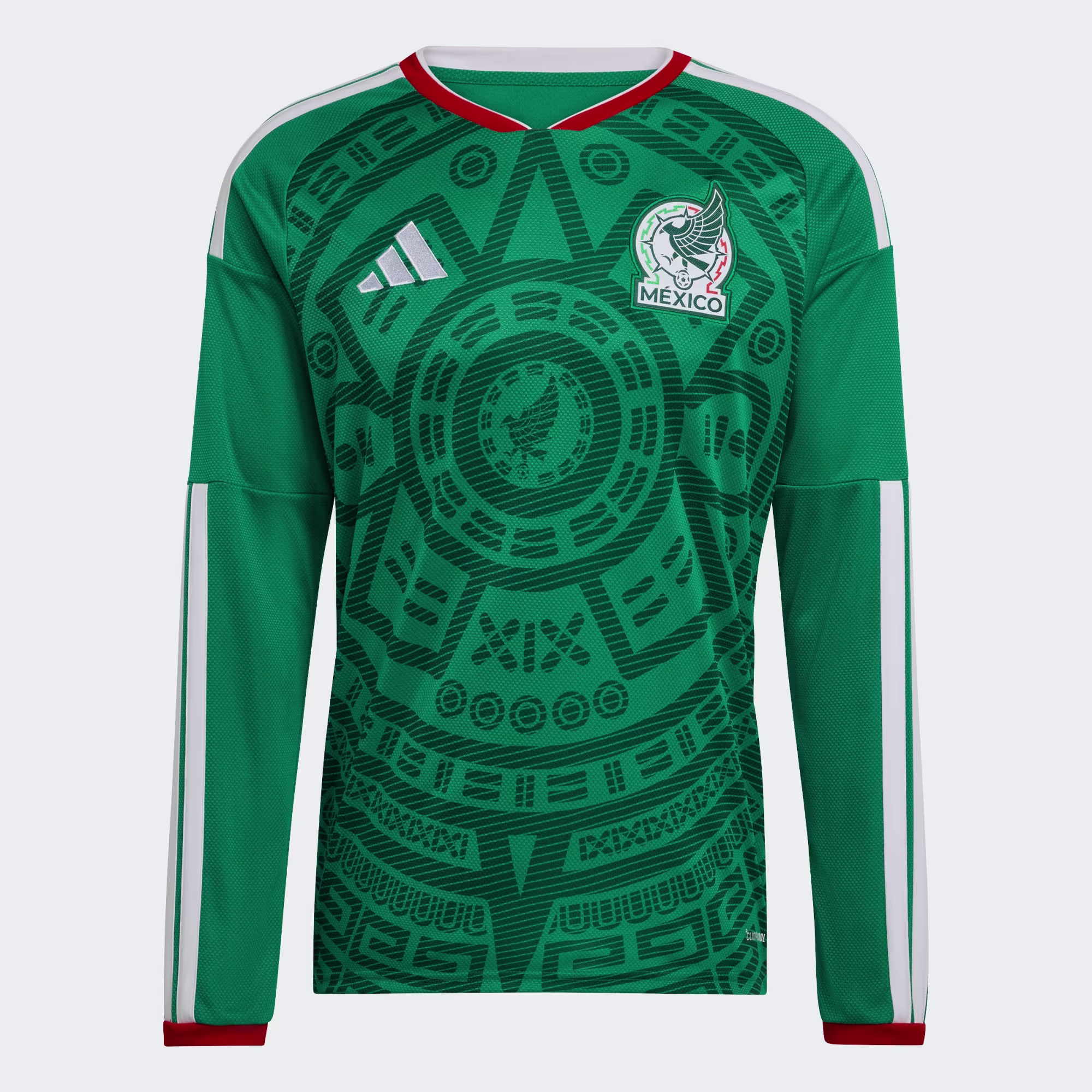 Mexico_26_Home_Long_Sleeve_Jersey_Green_KA6058_01_laydown Camisa México I - 2026 Manga Longa - Imagem 1