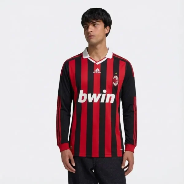 Camisa Milan Retrô - 2009/10 Manga Longa